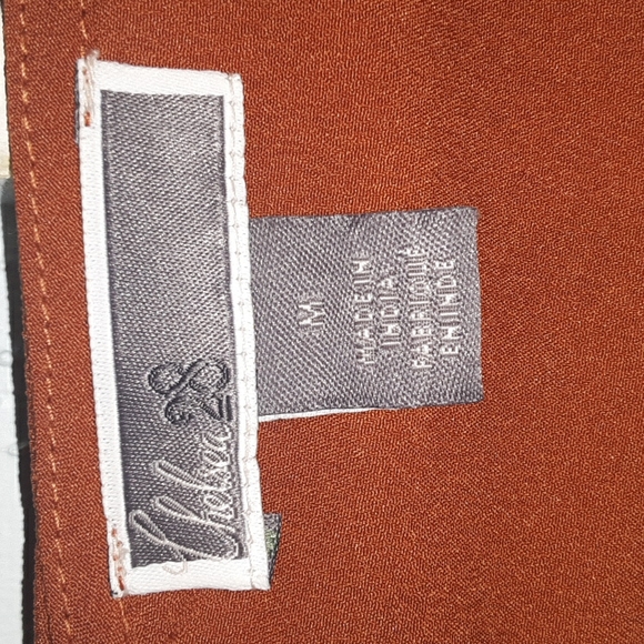 Chelsea28 womens M lace applique top in rusted pumpkin color.🍂🌼😀😍 - Picture 5 of 8